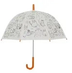 Regenschirm D70cm Katzen zum ausmalen + 9 Malstift