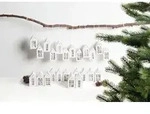 Adventskalender Papph&auml;user,24 Stk., 9x4,5x4,5cm, MIX