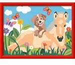 CreArt, Malen nach Zahlen Kinder - Fohlen und Welpe