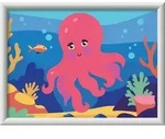 CreArt, Malen nach Zahlen Kinder - Neon Oktopus