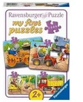 Kinderpuzzle 2, 4, 6, 8 Teile - Tiere auf der Baustelle