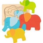 Schichtenpuzzle Elefant