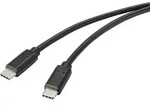 Renkforce USB-Kabel USB 2.0 USB-C&reg; Stecker 1.00 m Schwarz mit antimikrobieller