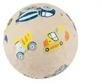 Sigikid 43523 - Ball Baufahrzeuge, beige, Naturkautschukball, 12 cm