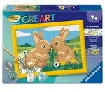 CreArt, Malen nach Zahlen Kinder - Hasenfreunde