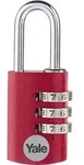 YALE YE3CB/20/121/1/CO Vorh&auml;ngeschloss 20mm Rot Zahlenschloss