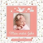 Babyalbum mit Fensterausschnitt f&uuml;r das 1. Lebensjahr zum Eintragen der...