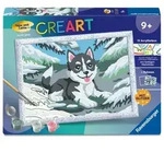 CreArt, Malen nach Zahlen Kinder - Frecher Husky
