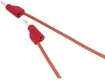 VOLTCRAFT MSB-100 Messleitung PVC 1m 4mm Lamellenstecker Rot 1St.
