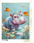 CALVENDO Puzzle Entz&uuml;ckende Tierbaby Illustrationen 1000 Teile Lege-Gr&ouml;&szlig;e 64 &times; 48