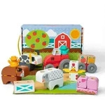 Melissa & Doug Blockables Bauernhof Bauset