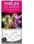 Familienplaner 2027 - Holi Pulver - Doppelte Action mit 5 Spalten...