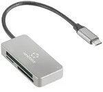 Renkforce RF-PCR-210 Externer Speicherkartenleser USB-C&reg; (USB 3.2 Gen 1) Silber