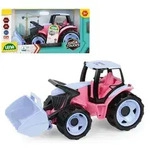 LENA 2050 - GIGA TRUCKS Traktor mit Frontlader, rosa/blau