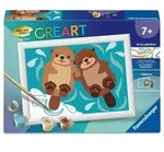 Ravensburger CreArt 12023125 - Verliebte Otter - Malen nach Zahlen f&uuml;r Kinder ab 7
