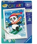 CreArt, Malen nach Zahlen Kinder - Skifahrender Panda