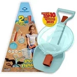 Schildkr&ouml;t 970248 - BeachToy Set 2in1, Schaufel+Kescher, ausziehbar, Shovel Fishing