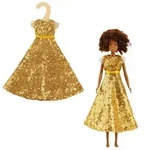 Time2Shine Paillettenkleid ''Goldstar'' f&uuml;r Modepuppen der Gr&ouml;&szlig;e 29 cm