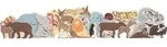 Buchstabenpuzzle Tiere