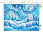 CALVENDO Puzzle Puzzlespiel Schneesturmlandschaft mit Haus und B&auml;umen in