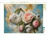 CALVENDO Puzzle Samtpfoten Spiel 1000 Teile Lege-Gr&ouml;&szlig;e 64 &times; 48 cm...