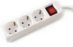 Value 19.99.1076 Steckdosenleiste mit Schalter Wei&szlig; Schutzkontakt 1 St.