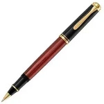Pelikan Tintenroller Souver&auml;n&reg; R400, 24-Karat vergoldete Zierelemente, Schwarz-Rot