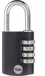 YALE YE3CB/38/131/1/BK Vorh&auml;ngeschloss 38mm Schwarz Zahlenschloss