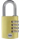 YALE YE3CB/38/131/1/GO Vorh&auml;ngeschloss 38mm Gold Zahlenschloss