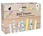 KREUL Candle Pen 6er Set Bee Happy, Kerzen verzieren und bemalen