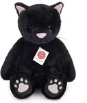 Teddy Hermann 93998 - Schlenkerkatze Tilly schwarz, Katze, Pl&uuml;sch, 35 cm