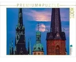 CALVENDO Puzzle Vollmond &uuml;ber den T&uuml;rmen der Stadt 1000 Teile Lege-Gr&ouml;&szlig;e 64...