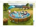 CALVENDO Puzzle Poolparty im Feld 1000 Teile Lege-Gr&ouml;&szlig;e 64 &times; 48 cm...