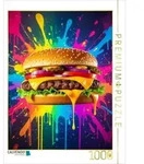 CALVENDO Puzzle Cheeseburger im Farbflash 1000 Teile Lege-Gr&ouml;&szlig;e 64x48cm...
