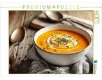 CALVENDO Puzzle Cremige K&uuml;rbissuppe mit Kokos und frischen Kr&auml;utern 1000 Teile