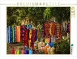 CALVENDO Puzzle Kunsthandwerk und Stoffe - Bunter Markt im Senegal 2000 Teile
