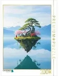 CALVENDO Puzzle Insel mit buddhistischem M&ouml;nch schwebend &uuml;ber dem Wasser 2000...