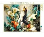 CALVENDO Puzzle Samtpfote auf Samtbl&uuml;ten 2000 Teile Lege-Gr&ouml;&szlig;e 90 &times; 67 cm