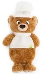 Nici 63258 - Kuscheltier W&auml;rmflasche B&auml;r Capiccino, 300ml, 34cm