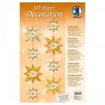URSUS Dekorationsartikel 3D Paper Decoration, Sterne gold