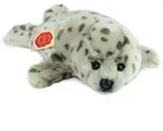 Teddy Hermann 901310 - Pl&uuml;sch-Robbe, 32 cm, grau