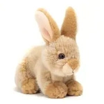 Hase sitzend beige, 18 cm