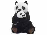 WWF Plüsch 16813 - Pandamutter mit Baby, Asien-Kollektion, Plüschtier, 28 cm