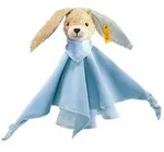 Steiff 237478 - Hoppel Hase Schmusetuch, blau, Pl&uuml;sch/Baumwolle, 28 cm