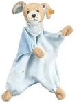 Steiff - Gute-Nacht-Hund Schmusetuch, blau, 30cm
