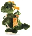 Steiff 015076 - Raudi Drachenjunge, stehend, Pl&uuml;sch, khaki/gr&uuml;n, 17 cm