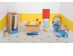 goki Puppenm&ouml;bel Badezimmer f&uuml;r Puppenhaus, Holz