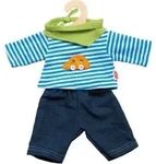 Jeans mit Streifenshirt 20-25cm