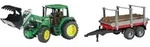 bruder - John Deere 6920 Traktor mit Frontlader und Holztransportanh&auml;nger