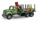 MACK Holztransport LKW mit Ladekran